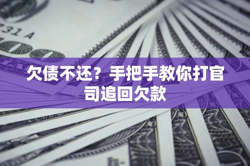 武汉欠债不还？手把手教你打官司追回欠款