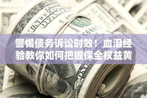 武汉警惕债务诉讼时效！血泪经验教你如何把握保全权益黄金期