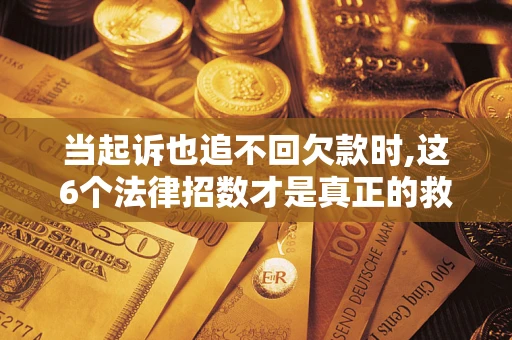 武汉当起诉也追不回欠款时,这6个法律招数才是真正的救命稻草
